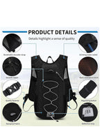 Hydration backpack product details and construction