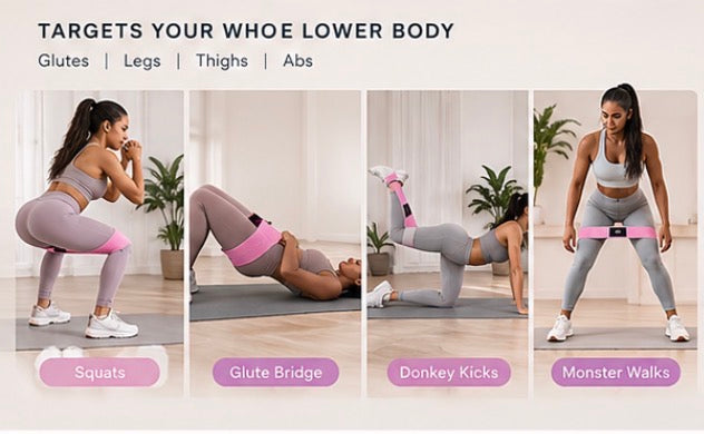 IRONVA Hip Resistance Bands - targets your whole lower body