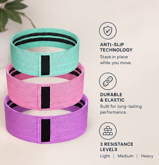 IRONVA Hip Resistance Bands - anti-slip, durable, 3 resistance levels