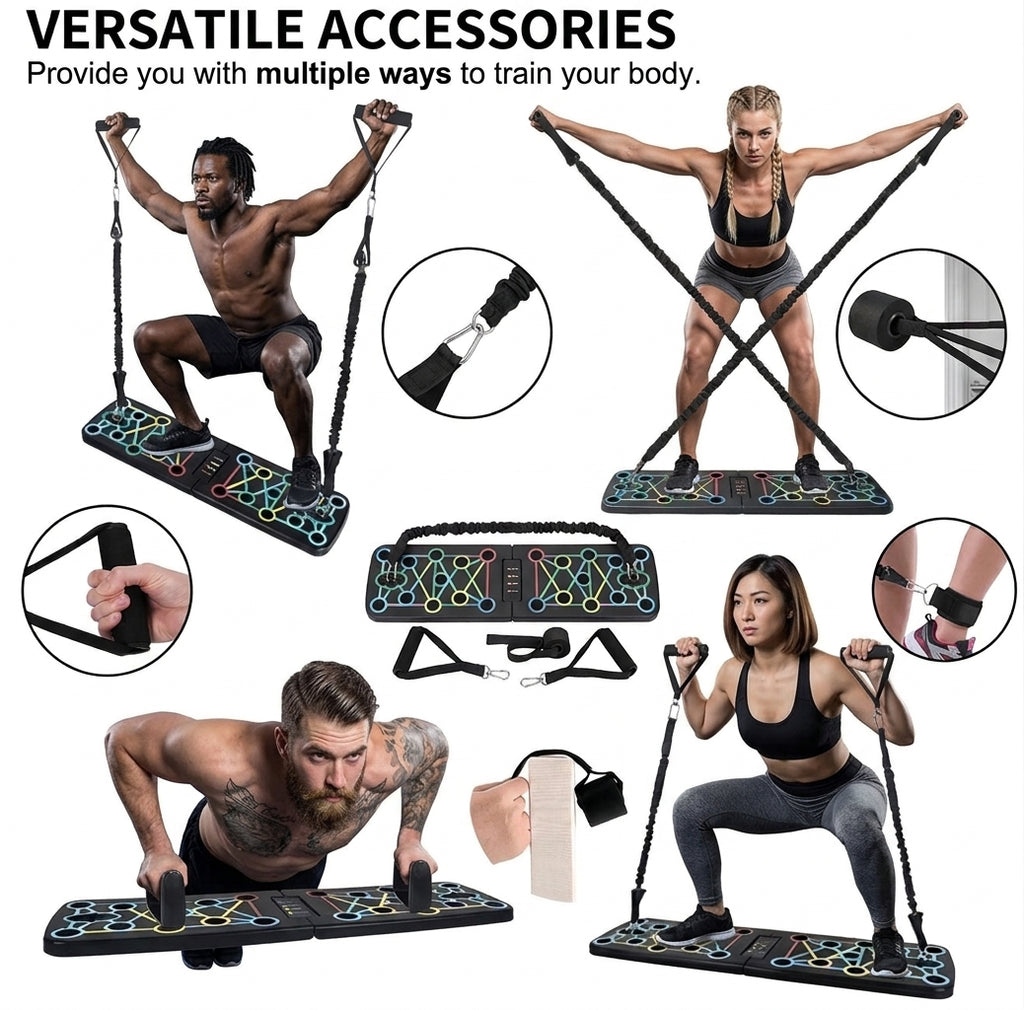 IRONVA Foldable Push Up Board - versatile accessories in use