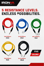 IRONVA Resistance Bands - 5 Resistance Levels