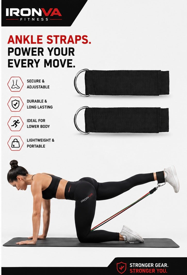 IRONVA Resistance Bands - Ankle Straps